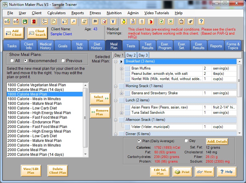 Nutrition Maker Plus Screen Shot 2